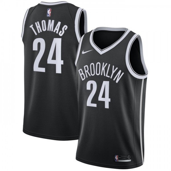 Brooklyn Nets Trikot Cameron Thomas 24 Nike 2022-23 Icon Edition Schwarz Swingman - Herren